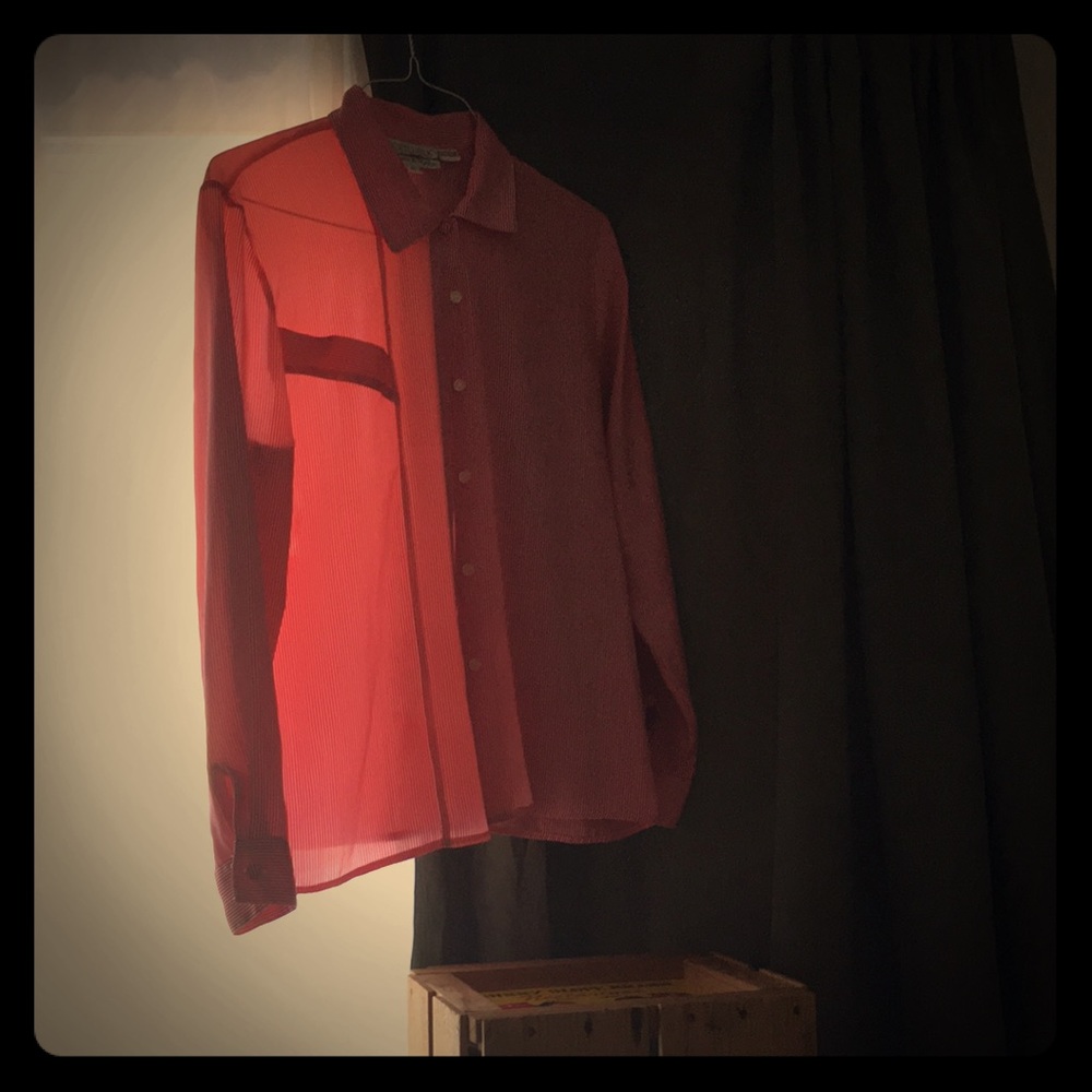 Retro Silky stripe blouse